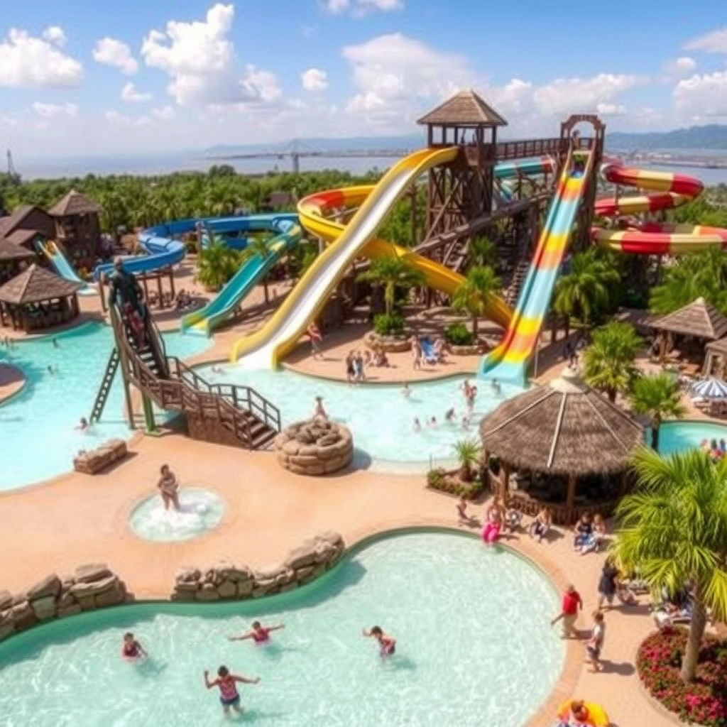 Aquaventure Waterpark with water slides and family-friendly pools and attractions