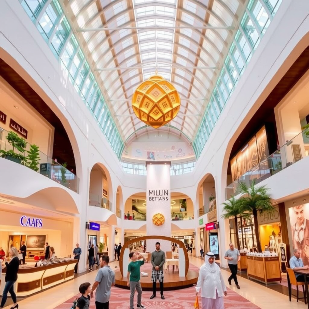 Dubai Mall with shopping, dining, and entertainment attractions suitable for families